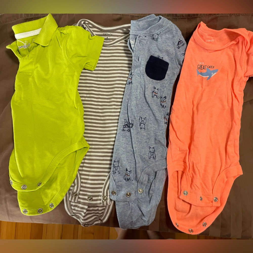 Bundle set onesie’s Green Polo Shirt Casual Style 6m